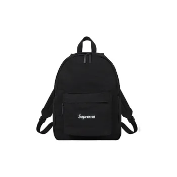 Supreme SS21 Cotton Canvas Backpack Regular Unisex Black/White
