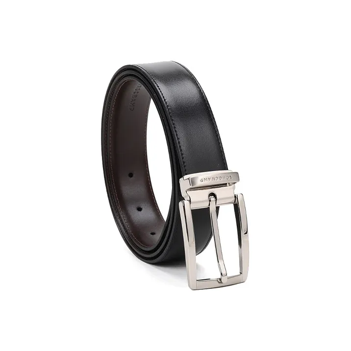 LONGCHAMP Leather Belts Men Black/Mocha-1