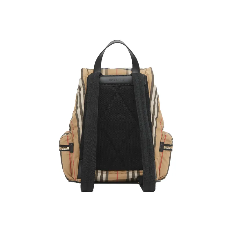 Burberry Vintage Polyamide Backpack Medium Size Unisex Beige-3