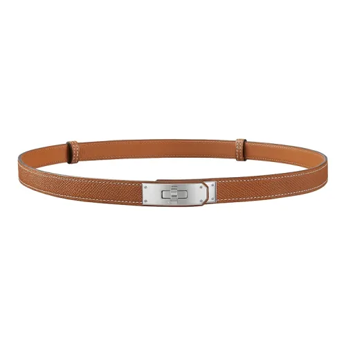 HERMES Leather Belts Unisex Brown