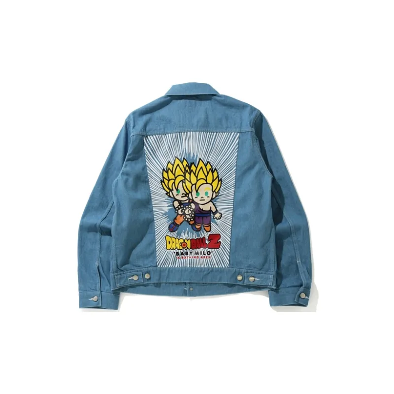 Bape X Dragon Ball Z Baby Milo Big Ape Head Denim Jacket-1