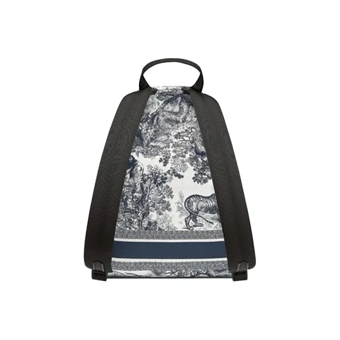 DIOR DiorTravel Technical Fabric Travel Storage Bag Handbag Backpack Small Size Women's White-3