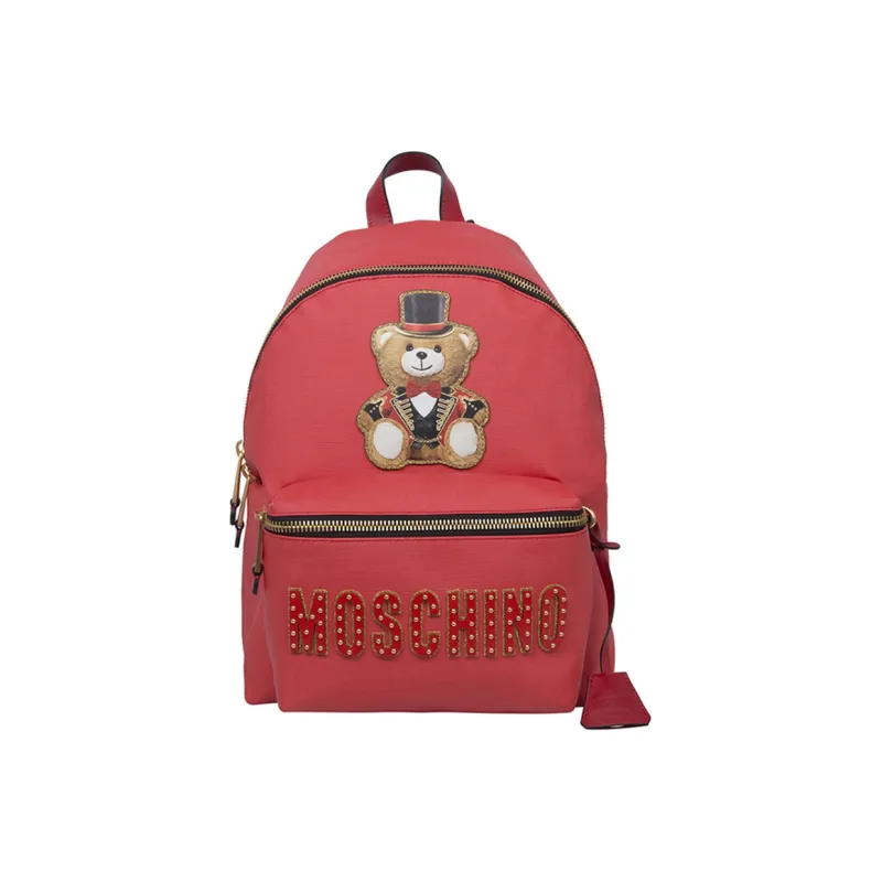 MOSCHINO PU Backpack Women's Red-0