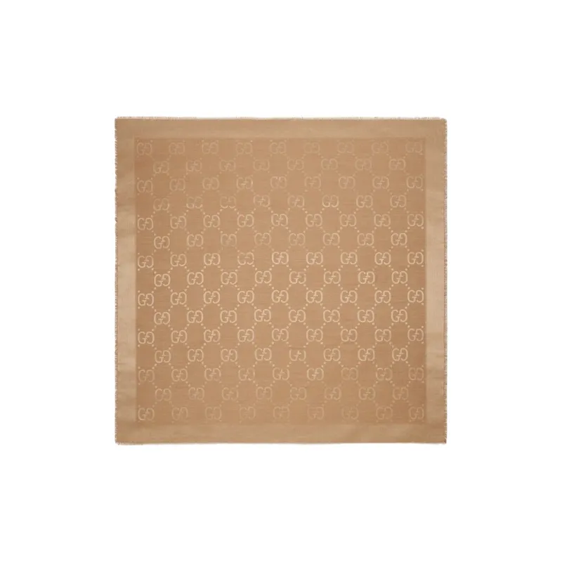 GUCCI Gg Jacquard Frayed-Edge Shawl-0