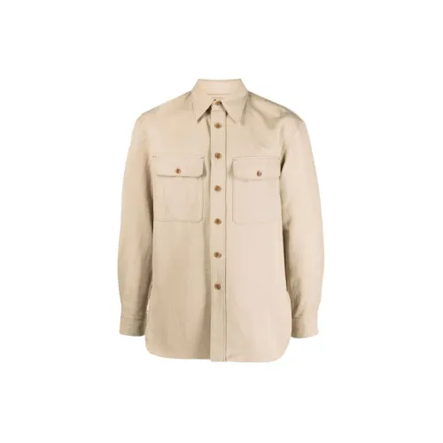 Lemaire Shirts Men Light Brown