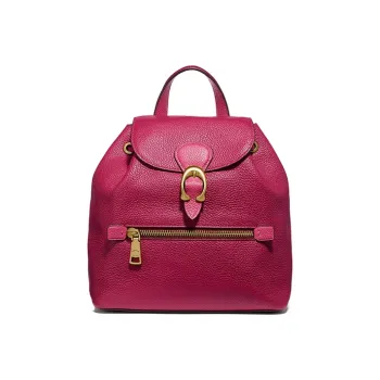 COACH Evie Leather Backpack Small Size Women's Rose Red