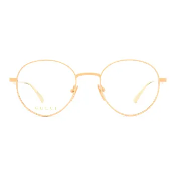GUCCI Alloy Round Eyeglass Frames Women's Orange Pink