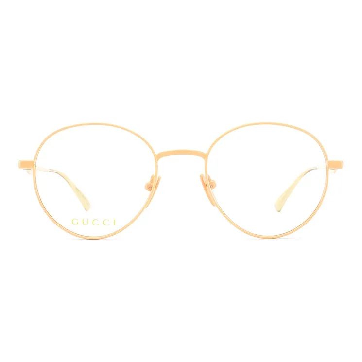 GUCCI Alloy Round Eyeglass Frames Women's Orange Pink-0