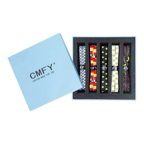 CMFY Shoelaces Unisex White/Orange Premier League Smiley Series 5-Pack Set