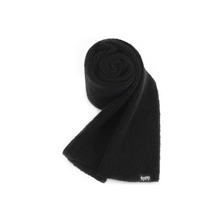 KENMO Knit Scarves Unisex Black/Khaki/Green-1