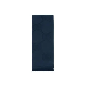 GUCCI Knit Scarves Unisex Marine Blue