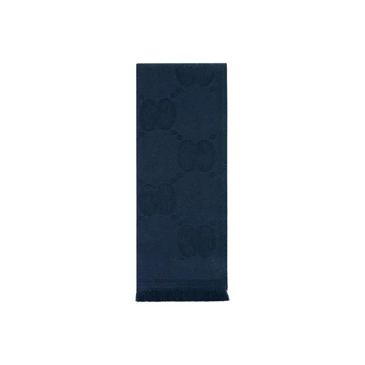 GUCCI Knit Scarves Unisex Marine Blue-0