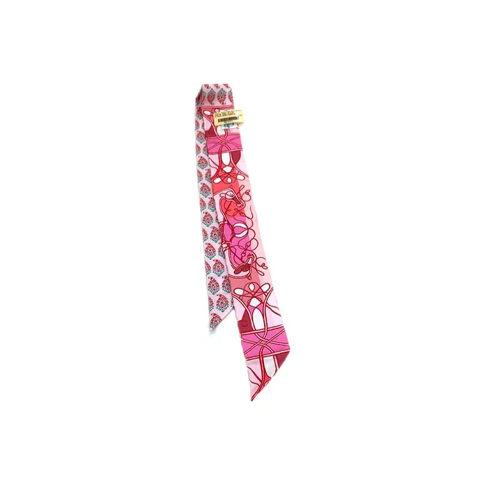 HERMES Twilly Silk Scarves Women's Pink-2