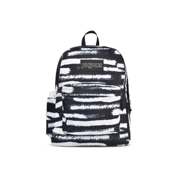 JanSport Polyester Backpack Regular Unisex Black White