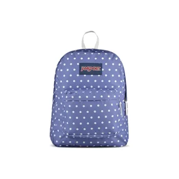 JanSport Polyester Backpack Regular Unisex Purple Polka Dot
