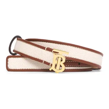 Burberry Logo Plaque Buckle Belt