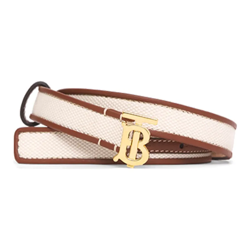 Burberry Logo Plaque Buckle Belt-0