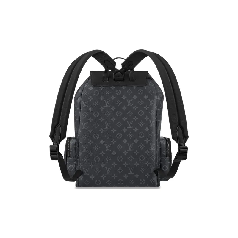 LOUIS VUITTON Trio Coated Canvas With Cow Leather Backpack Regular Men's Black-2