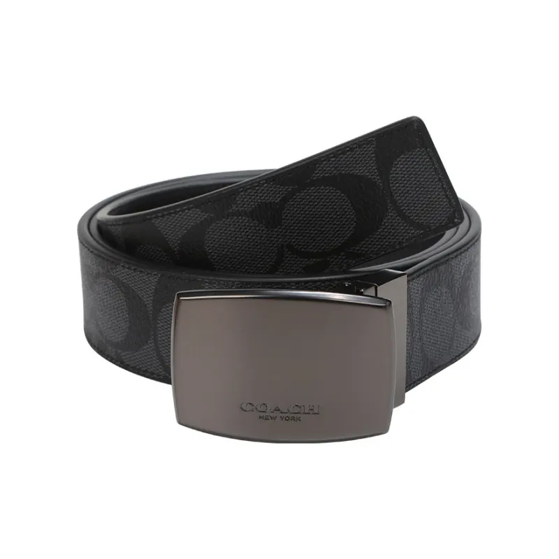 COACH Belt Men's Black Gray Width 3.8cm-1