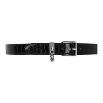 Alexander McQueen Leather Belts Unisex Black