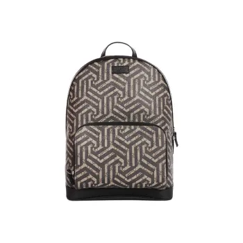 GUCCI Canvas With Leather Backpack Large Size Men's Ebony/Black