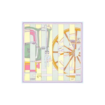 HERMES Silk Scarves Women's Blue