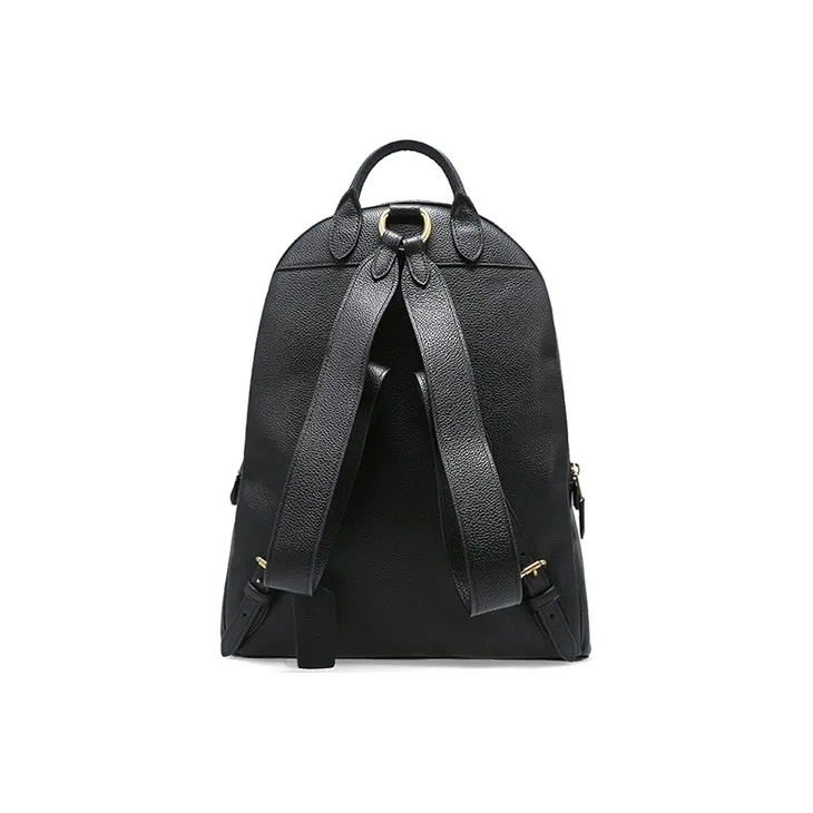 COACH Carrie Leather Backpack Large Size Women's Black-2