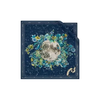 DIOR Silk Square Neck Scarf Marine Blue