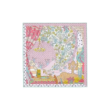 HERMES Silk Scarves Women's Dark Pink