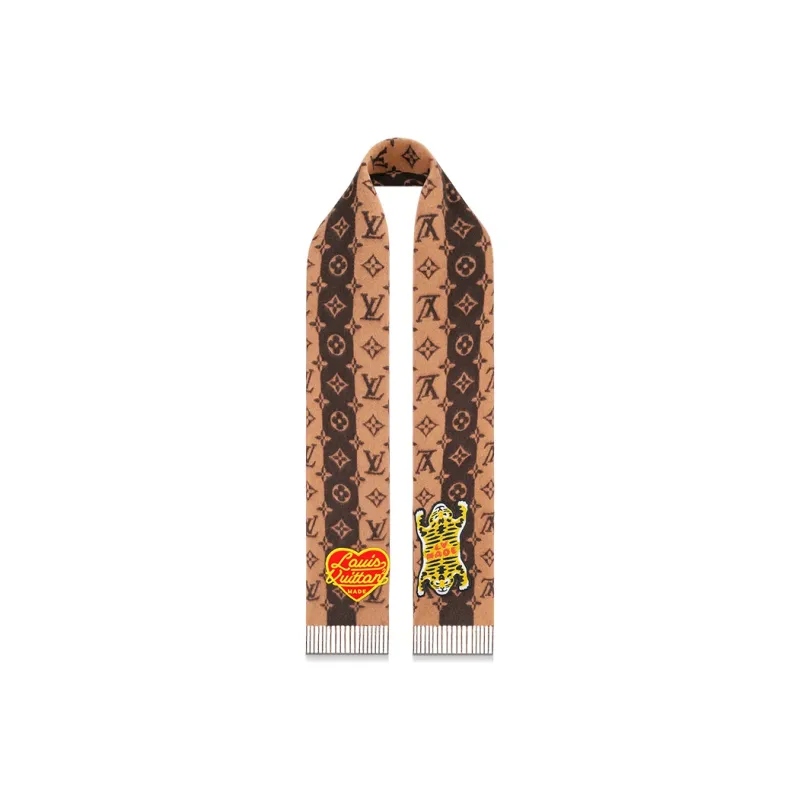 LOUIS VUITTON Scarves Unisex Brown-1