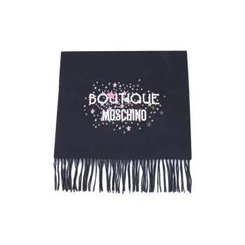 MOSCHINO Knit Scarves Women's Navy Blue