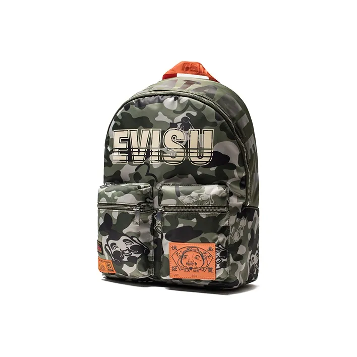 EVISU Fabric Backpack Unisex Camouflage-2