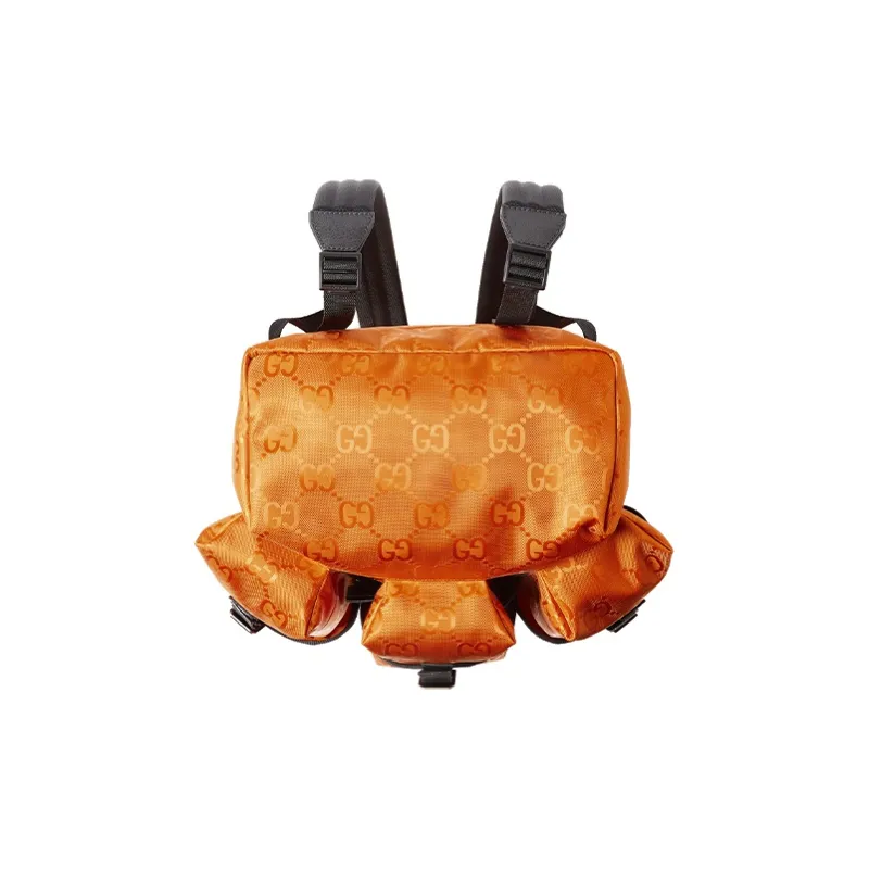 GUCCI Nylon Backpack Men's Orange-6