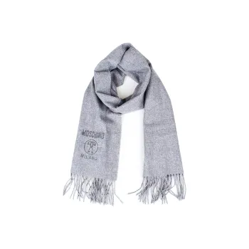 MOSCHINO Knit Scarves Unisex Gray