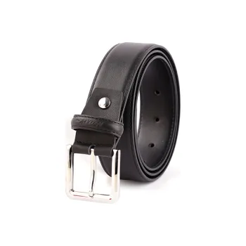 MUSTKOO Casual Fashion Square Needle Buckle Top Grain Cow Leather Belts Unisex