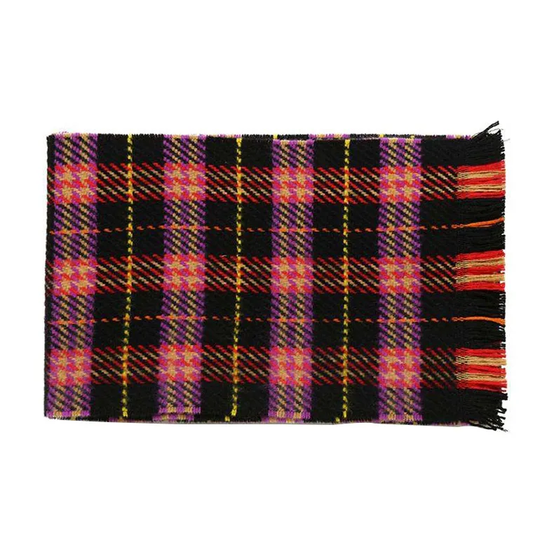 Burberry Knit Scarves Unisex Black Red-3