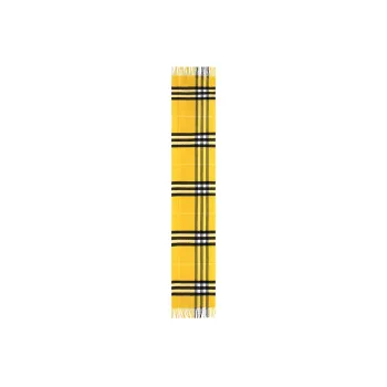Burberry Knit Scarves Unisex Golden Flower Yellow Plaid