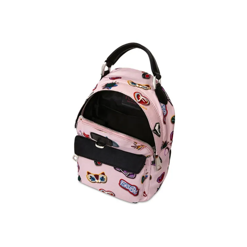 Furla Favola Nylon Leather Backpack Mini Women's Pink-1