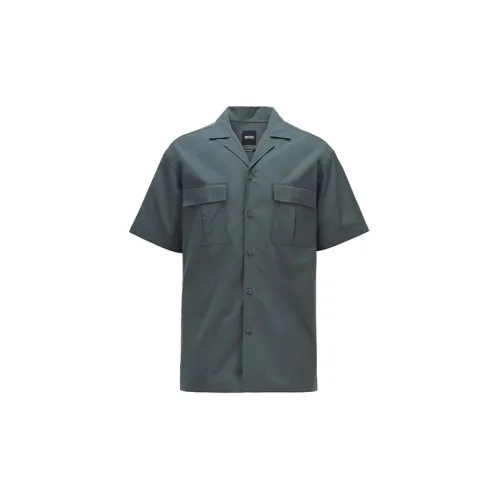 HUGO BOSS Shirts Men Dark Green