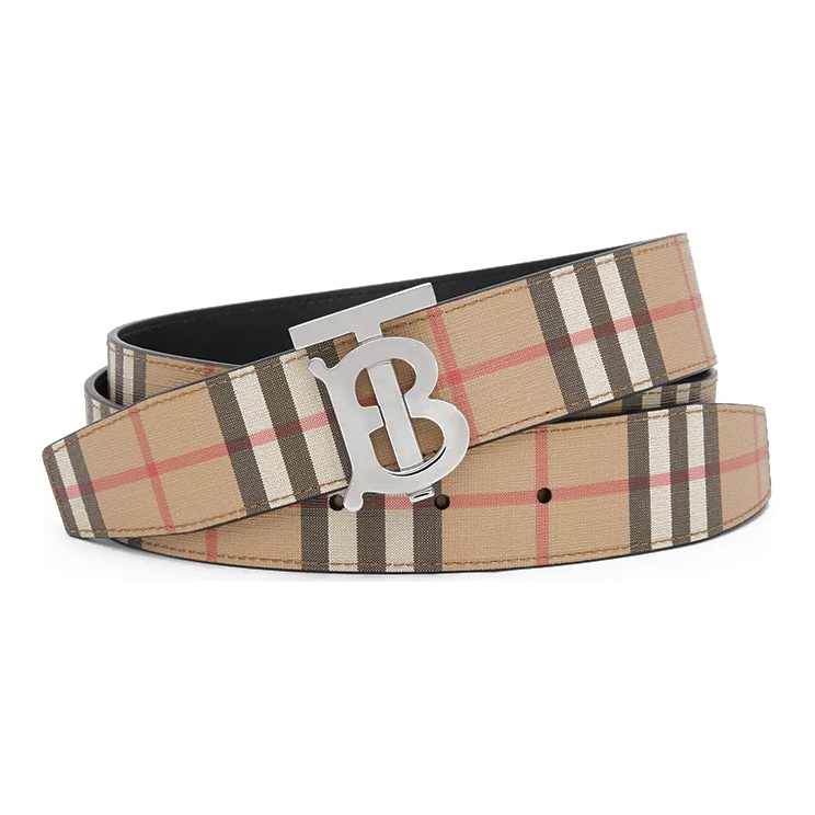 Burberry VINTAGE Leather Belts Men Beige 105 Equestrian Knight Box POIZON