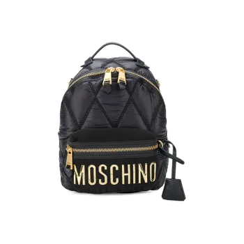 MOSCHINO Nylon Fabric Backpack Large Size Women's Black