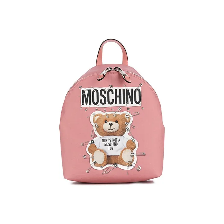 MOSCHINO Polyester Backpack Large Size Unisex Pink-0