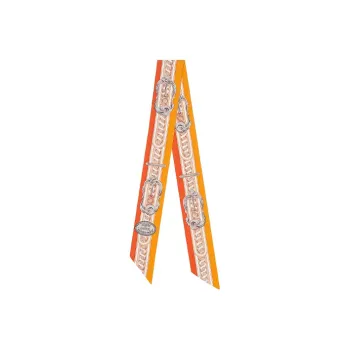 HERMES Silk Scarves Unisex Orange