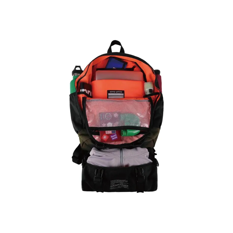 Rough Enough Polyamide Backpack Regular Unisex Black/Army Green-1