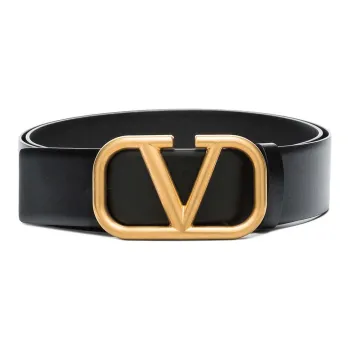 Valentino Leather Belts Unisex Width 4cm