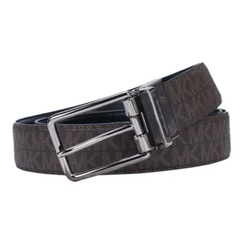 MICHAEL KORS Logo-Engraved Monogram Printed Belt