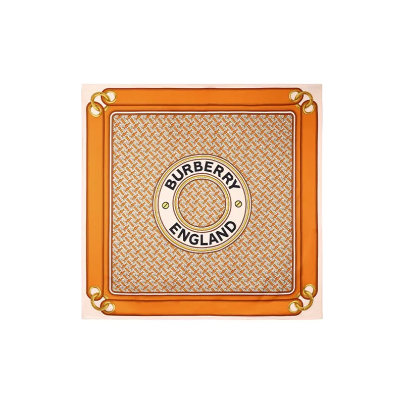 Burberry Silk Scarves Women's Orange-0
