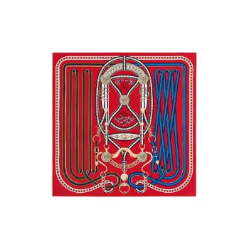 HERMES Silk Scarves Women's Red