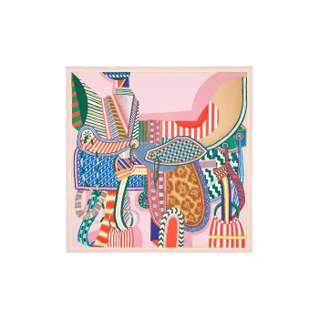 HERMES Silk Scarves Women's Pink