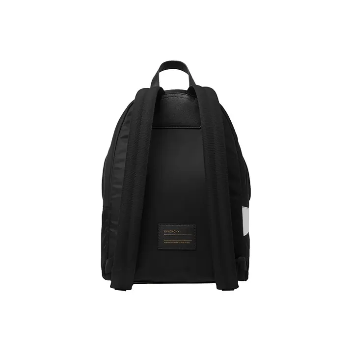 GIVENCHY Nylon Fabric Backpack Unisex Black/White-2